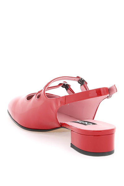 patent leather pêche slingback mary jane PECHE ROUGE