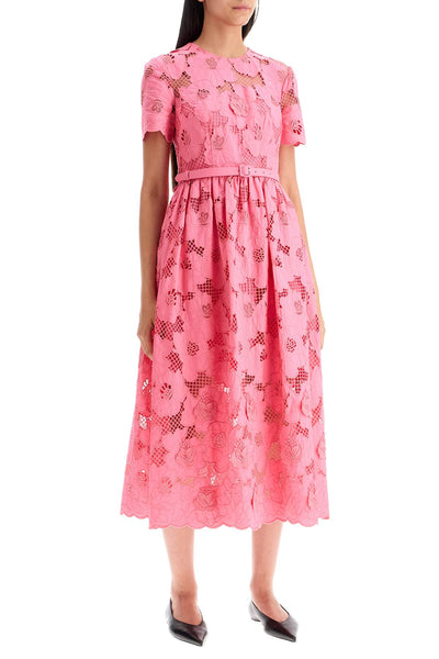 midi lace dress in seven PF24 089MA P PINK