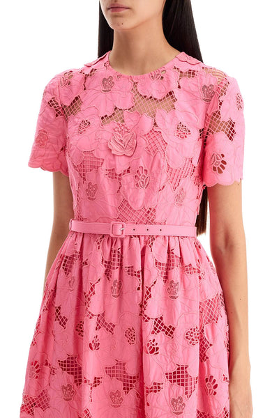 midi lace dress in seven PF24 089MA P PINK