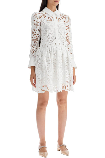 floral lace chemisier dress PF24 090S W WHITE