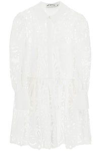 floral lace chemisier dress PF24 090S W WHITE