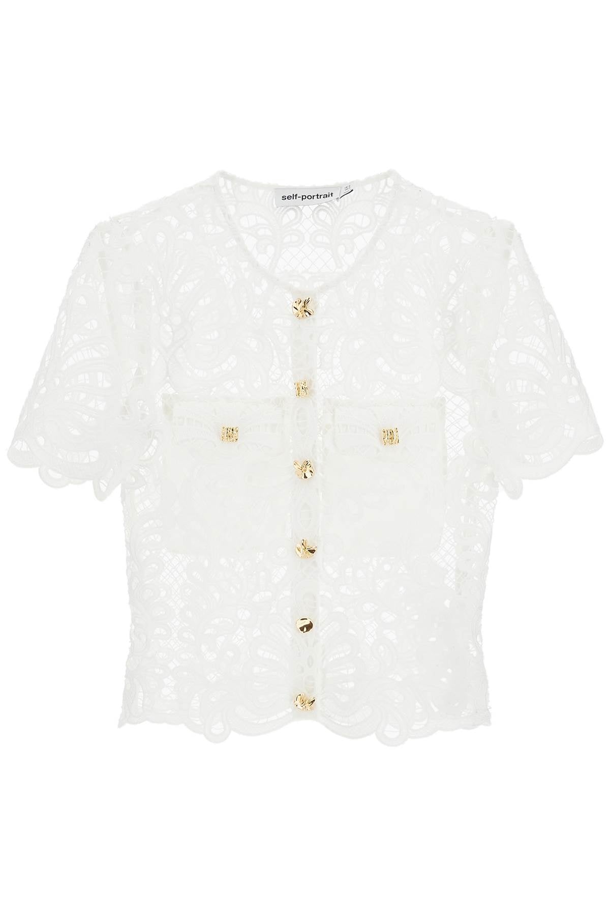 "guipure lace high neck PF24 090T W WHITE