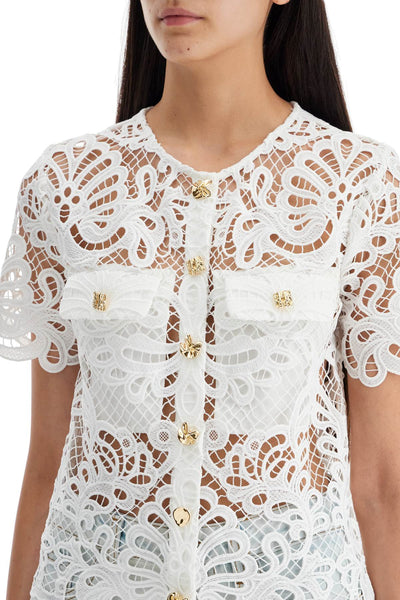 "guipure lace high neck PF24 090T W WHITE