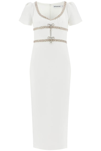 "diamond midi dress in crepe PF24 161M W WHITE