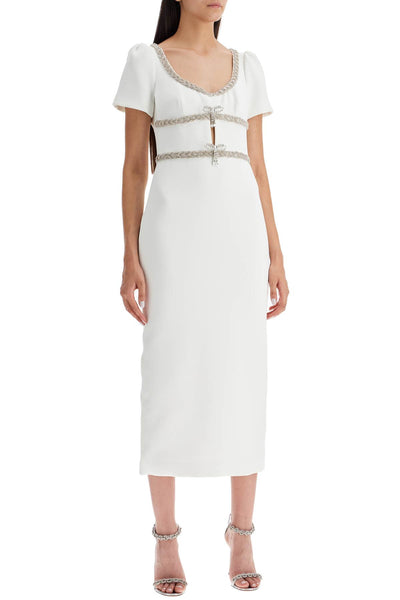 "diamond midi dress in crepe PF24 161M W WHITE