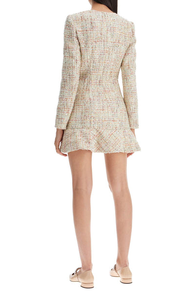 short multicolor tweed dress PF24 170S C MULTI