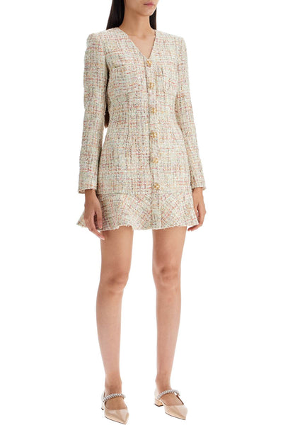 short multicolor tweed dress PF24 170S C MULTI