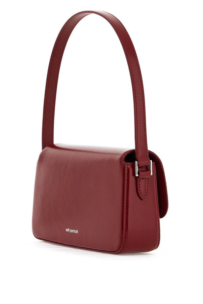 smooth leather baguette handbag PF24 309 R BURGUNDY