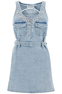 "denim sleeveless sheath dress PF24 823S BL LIGHT BLUE