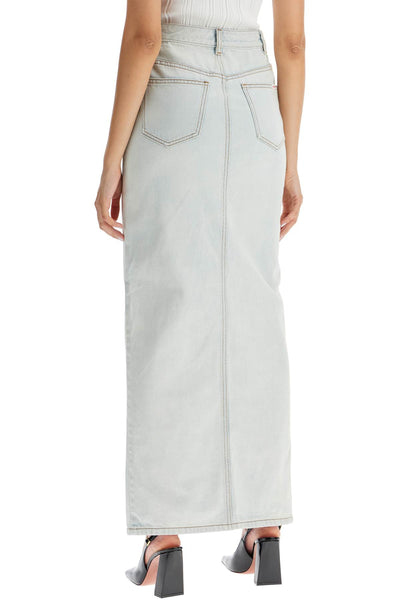 maxi denim skirt in seven PF24 835XSK W WHITE