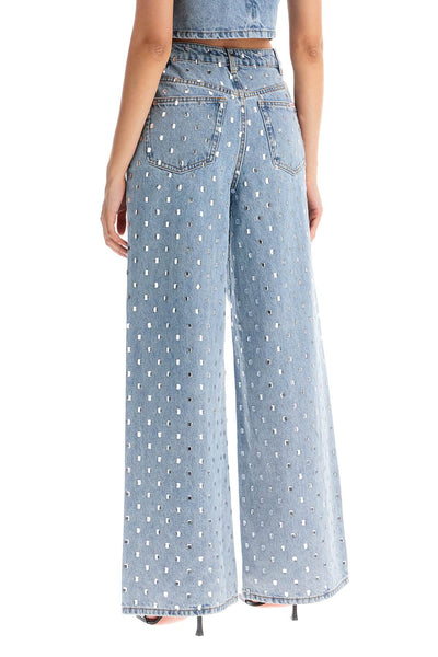 wide jeans with rhinest PF24 839P BL LIGHT BLUE