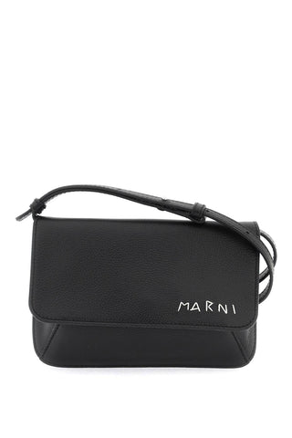 Marni flap trunk shoulder bag with PHMI0023U0P6533 BLACK