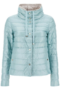 short puffer jacket in ice blue nylon with metal buttons PI001846D 12017Z AZZURRO/GHIACCIO