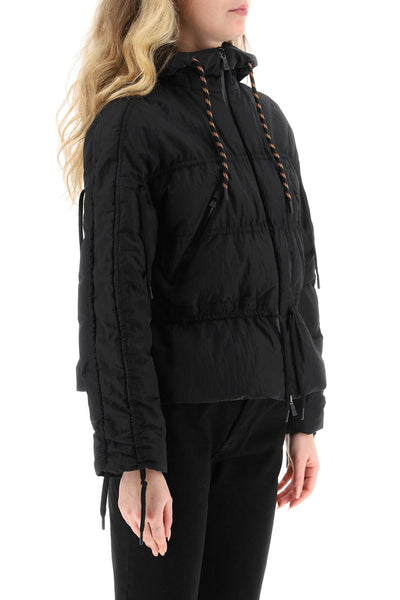 short down jacket with drawstrings PI00270DL 12695 NERO