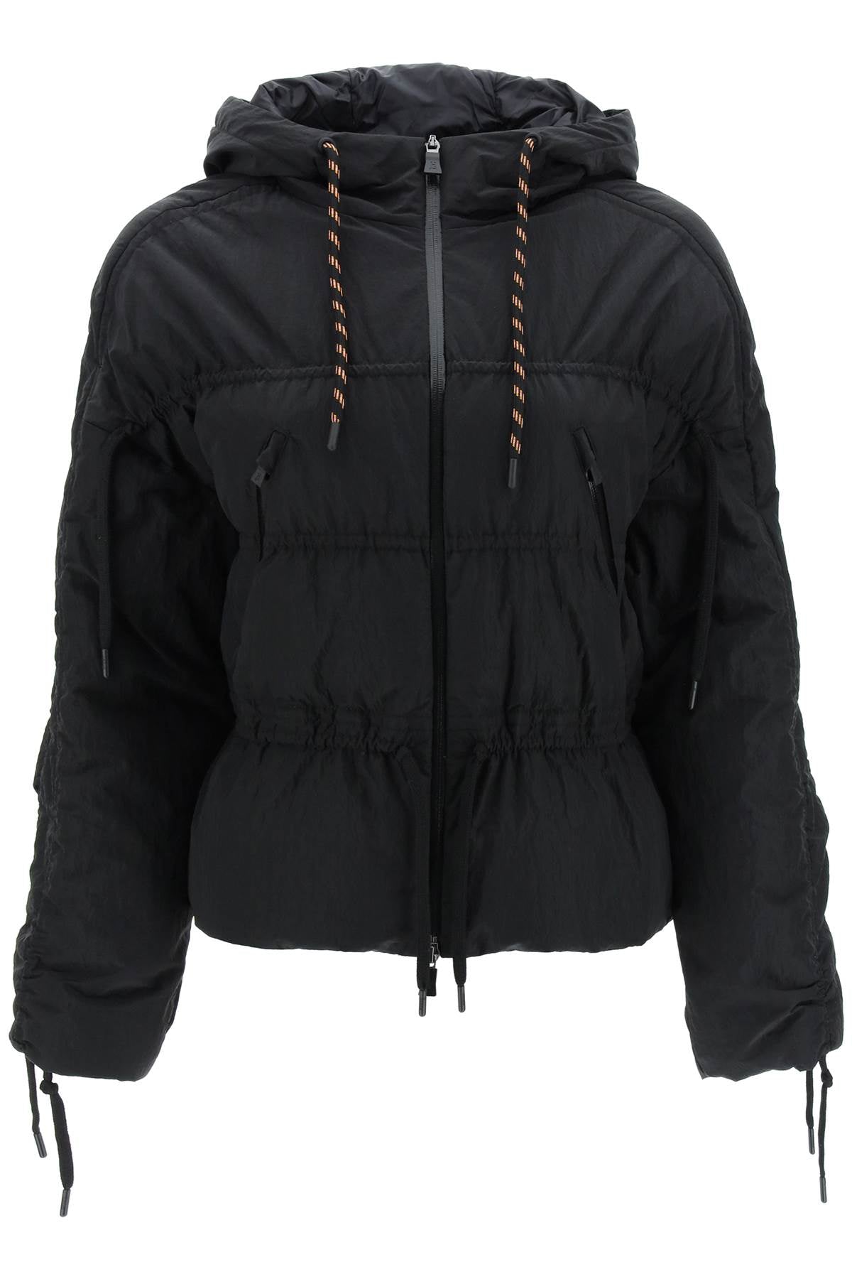 short down jacket with drawstrings PI00270DL 12695 NERO