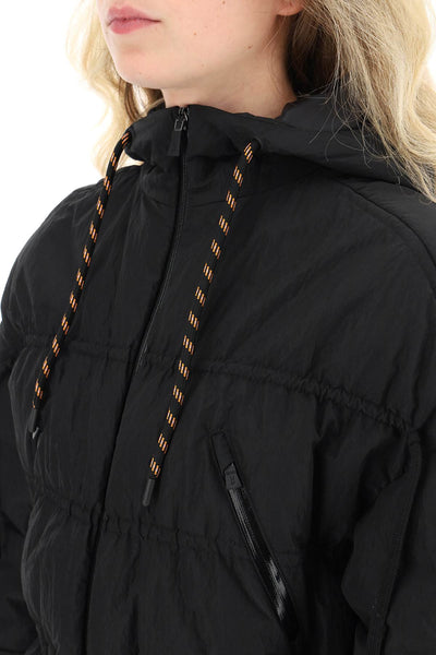 short down jacket with drawstrings PI00270DL 12695 NERO