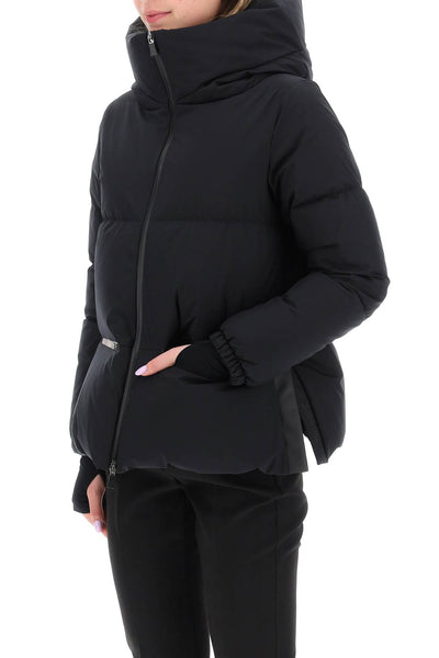 down jacket in gore-tex infinium windstopper PI155DL 11106 BLACK