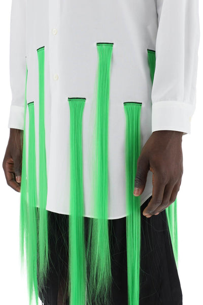 shirt with extensions PM B007 WHITE X GREEN