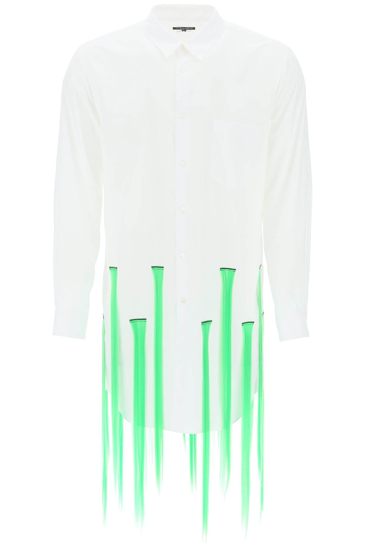 shirt with extensions PM B007 WHITE X GREEN