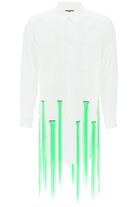 Comme des garcons homme plus shirt with extensions PM B007 WHITE X GREEN