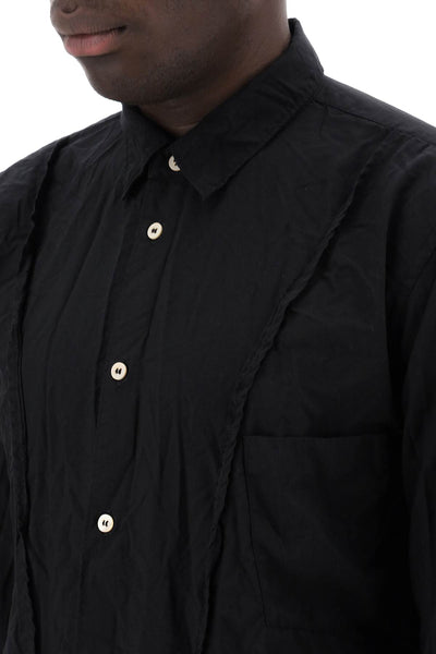 Comme des garcons homme plus maxi shirt with asymmetrical hem PM B021 BLACK