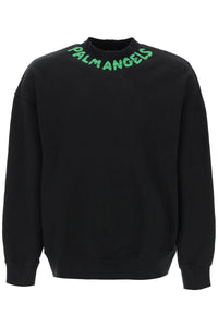 sweatshirt with PMBA026S24FLE002 BLACK GREEN FLUO