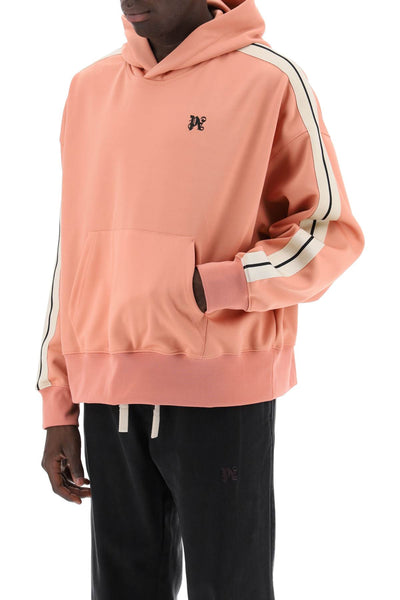 "track sweatshirt with contrasting bands PMBD043R24FAB001 PINK BLACK