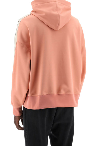 "track sweatshirt with contrasting bands PMBD043R24FAB001 PINK BLACK