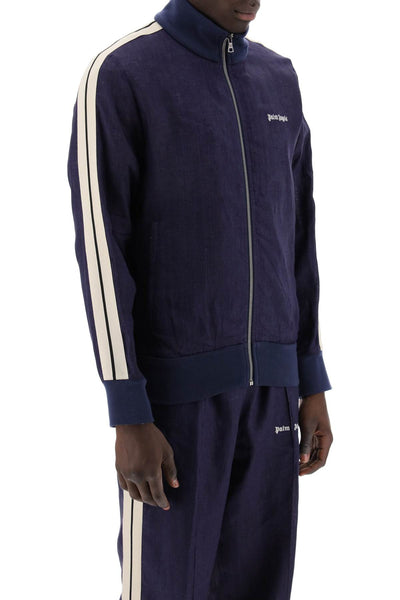 linen track sweatshirt for PMBD072S24FAB001 NAVY BLUE