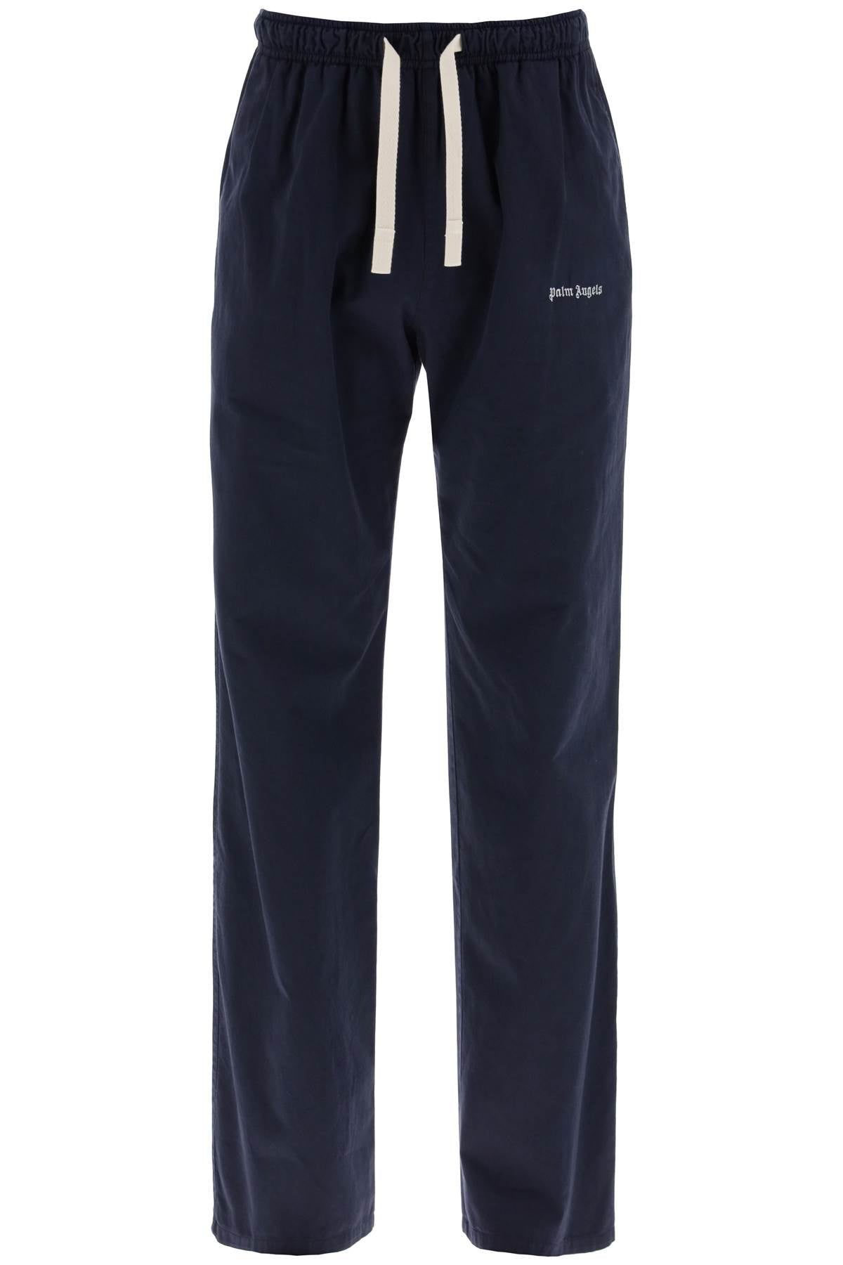 cotton gabardine travel joggers PMCA141S24FAB001 NAVY BLUE