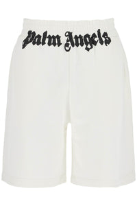 sporty bermuda shorts with logo print PMCI020F24FLE002 OFF WHITE BLACK