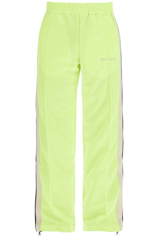 contrast band joggers with track in PMCJ020F24FAB002 YELLOW FLUO  OFF WHITE