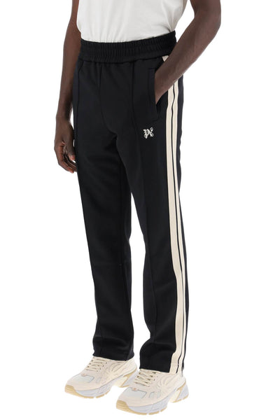 contrast band joggers with track in PMCJ020R24FAB001 BLACK OFF WHITE