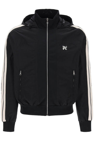 hooded bomber jacket PMEA267R24FAB001 BLACK OFF WHITE
