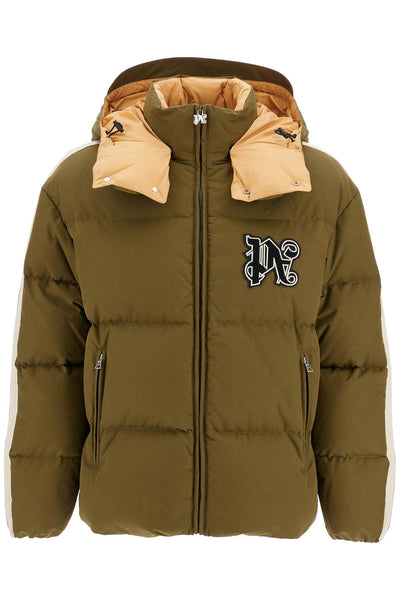 "down jacket with logo patch PMED028F24FAB002 MILITARY BLACK