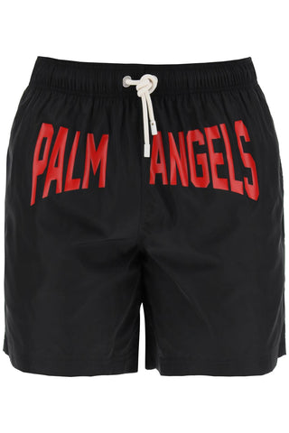 "sea bermuda shorts with logo print PMFD002R24FAB003 BLACK RED