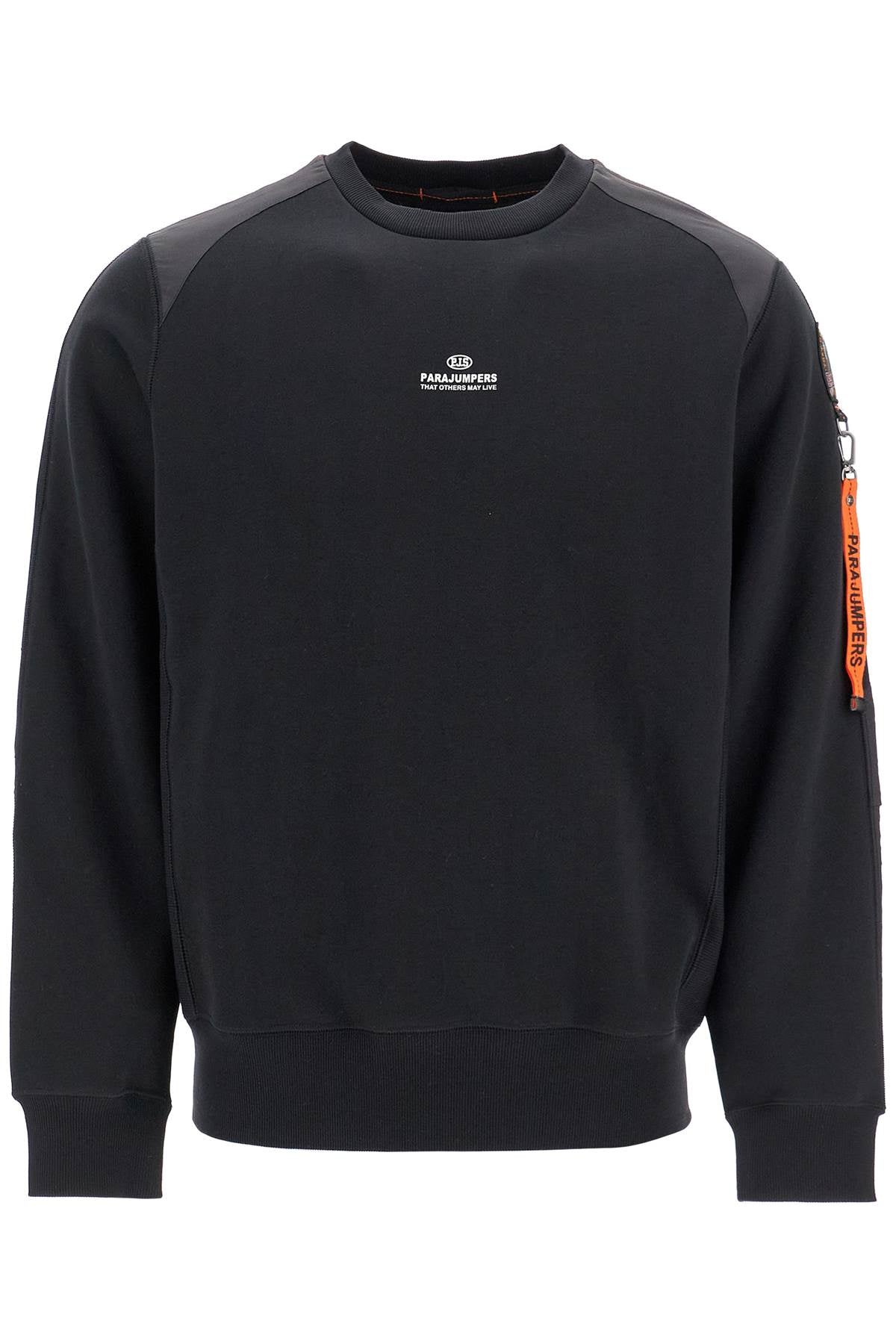 PARAJUMPERS sabre crewneck sweat PMFLRE10 BLACK | Italystation.com - Shop Now at italystation.com