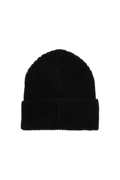 fluorescent logo beanie PMLC030F24KNI005 BLACK YELLOW FLUO