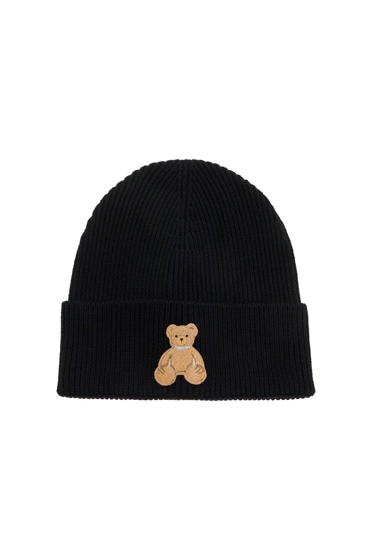 "beanie hat - bear in PMLC030F24KNI006 BLACK BROWN