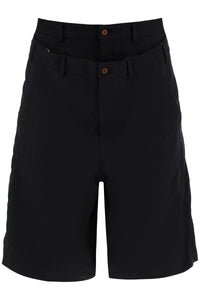 Comme des garcons homme plus layered bermuda shorts PM P038 BLACK
