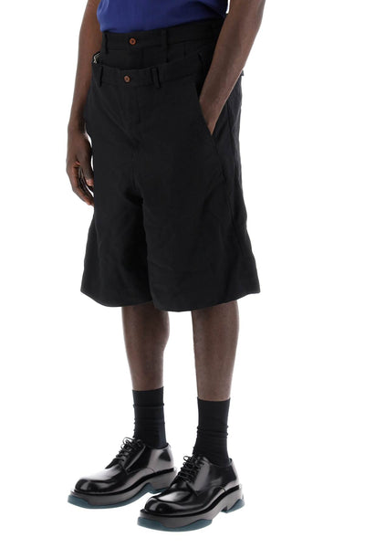 layered bermuda shorts PM P038 BLACK