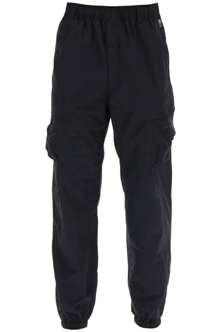 edmund cargo pants in nylon poplin fabric PMPASJ13 BLACK