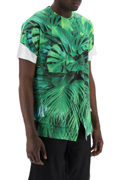 Comme des garcons homme plus jungle print t-shirt with PM T008 WHITE
