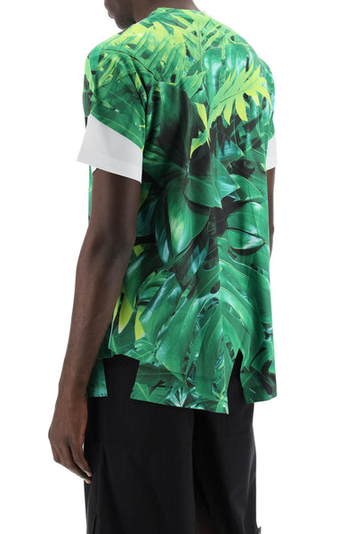 Comme des garcons homme plus jungle print t-shirt with PM T008 WHITE