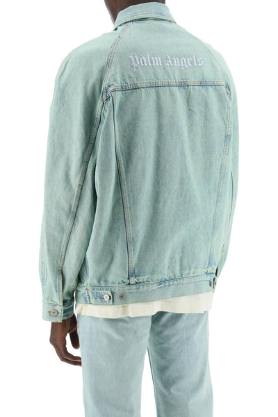 "denim overdye jacket PMYE038S24DEN001 MINT OFF WHITE