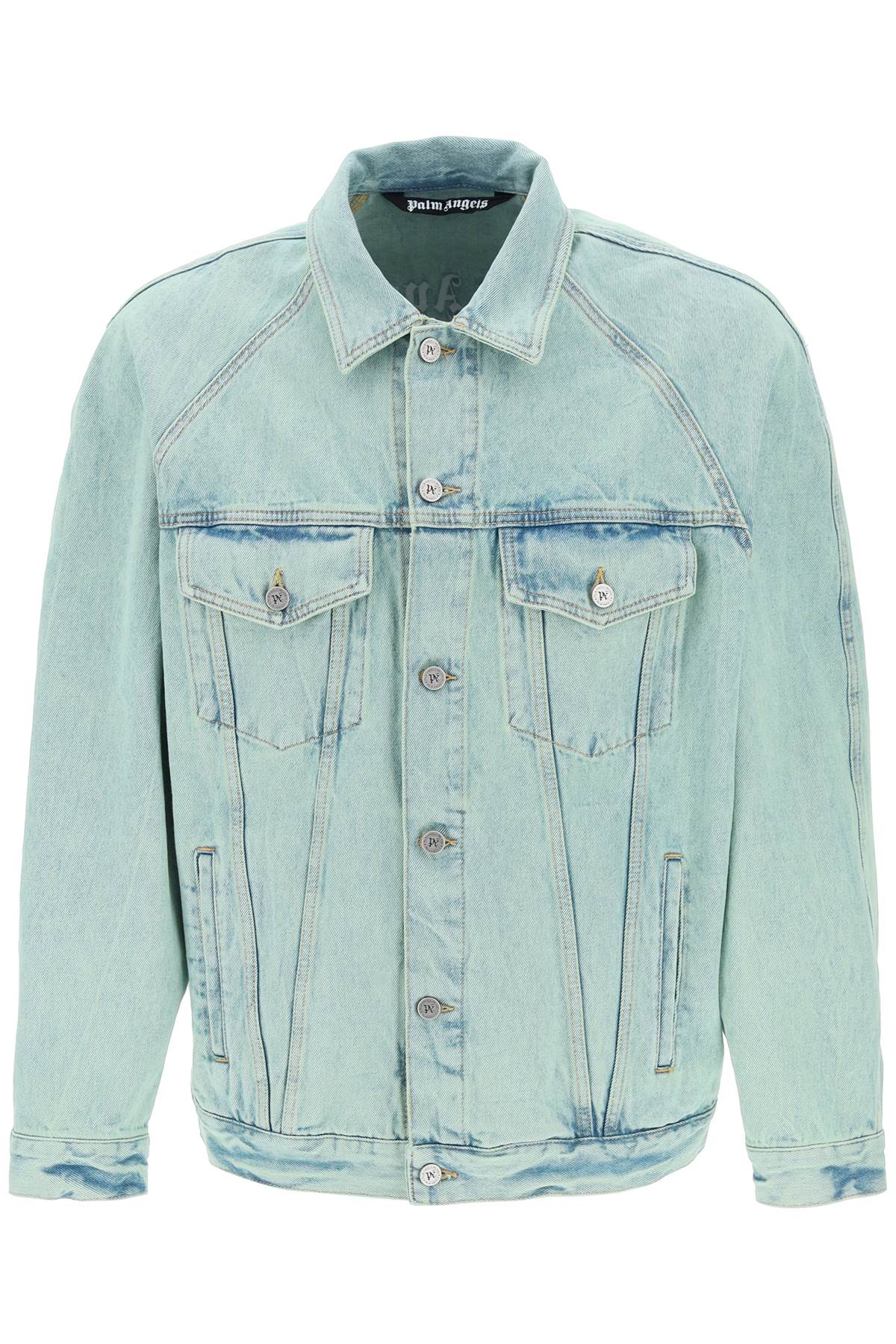 "denim overdye jacket PMYE038S24DEN001 MINT OFF WHITE