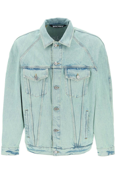 "denim overdye jacket PMYE038S24DEN001 MINT OFF WHITE