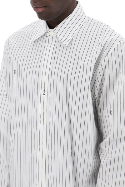 striped shirt with staggered logo PS24MSL005 WHITE