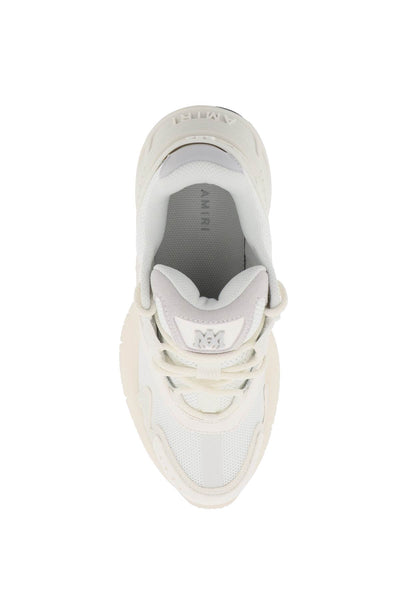 mesh and leather ma sneakers in 9 PS24MFS021 WHITE