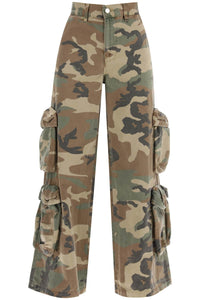 baggy cargo camouflage pants PS24WPF011 GREEN CAMO
